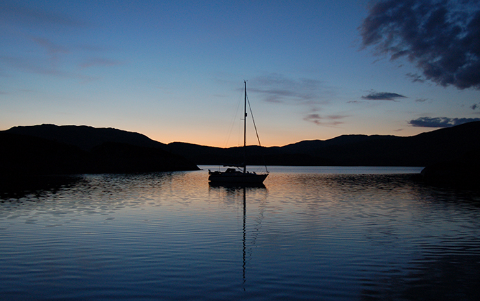Naisso anchored at Sailean Mhor